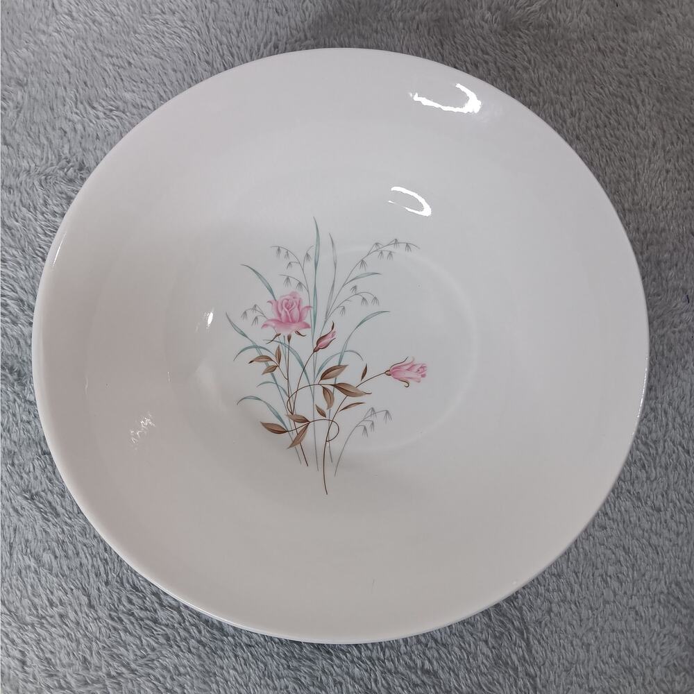 Mount Clemens Mt. Rose Pattern 8 5/8" Vegetable Serving Bowl Pink Roses Vintage‎